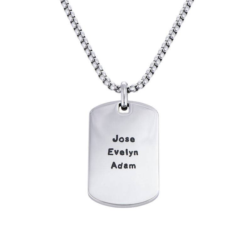 Custom Black Dog Tag Necklace for Men-5 product photo