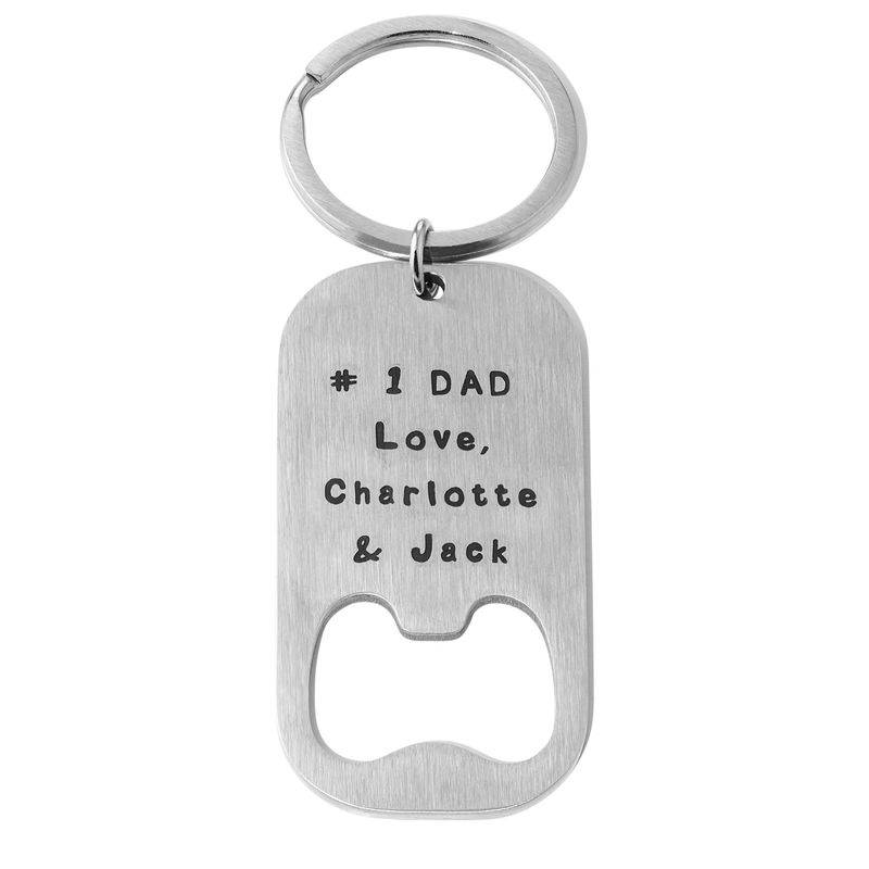 Custom Bottle Opener Keychain in Stainless Steel-1 product photo