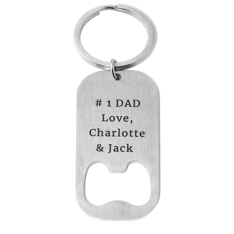 Custom Bottle Opener Keychain in Stainless Steel-3 product photo