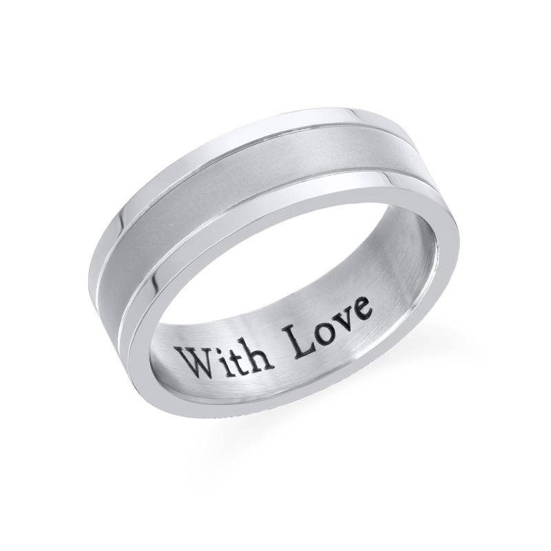 Stainless Steel Engraved Promise Ring for Men-1 product photo