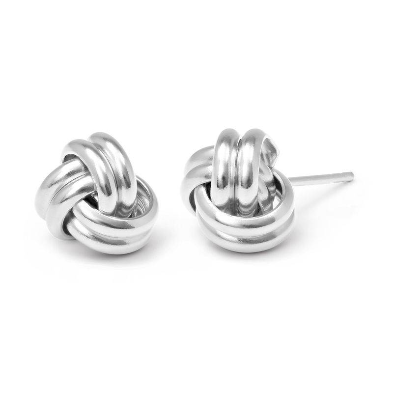 Love Knot Earrings in Sterling Silver-1 product photo