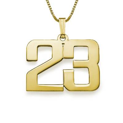 Men's Personalised Number Necklace in 18ct Gold Plating-1 Men's Personalised Number Necklace in 18ct Gold Plating-1 product photo