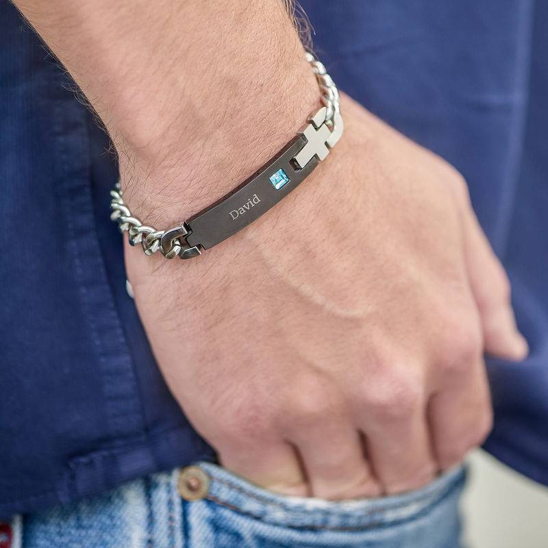 Mens ID Bracelet in Stainless Steel-4 product photo