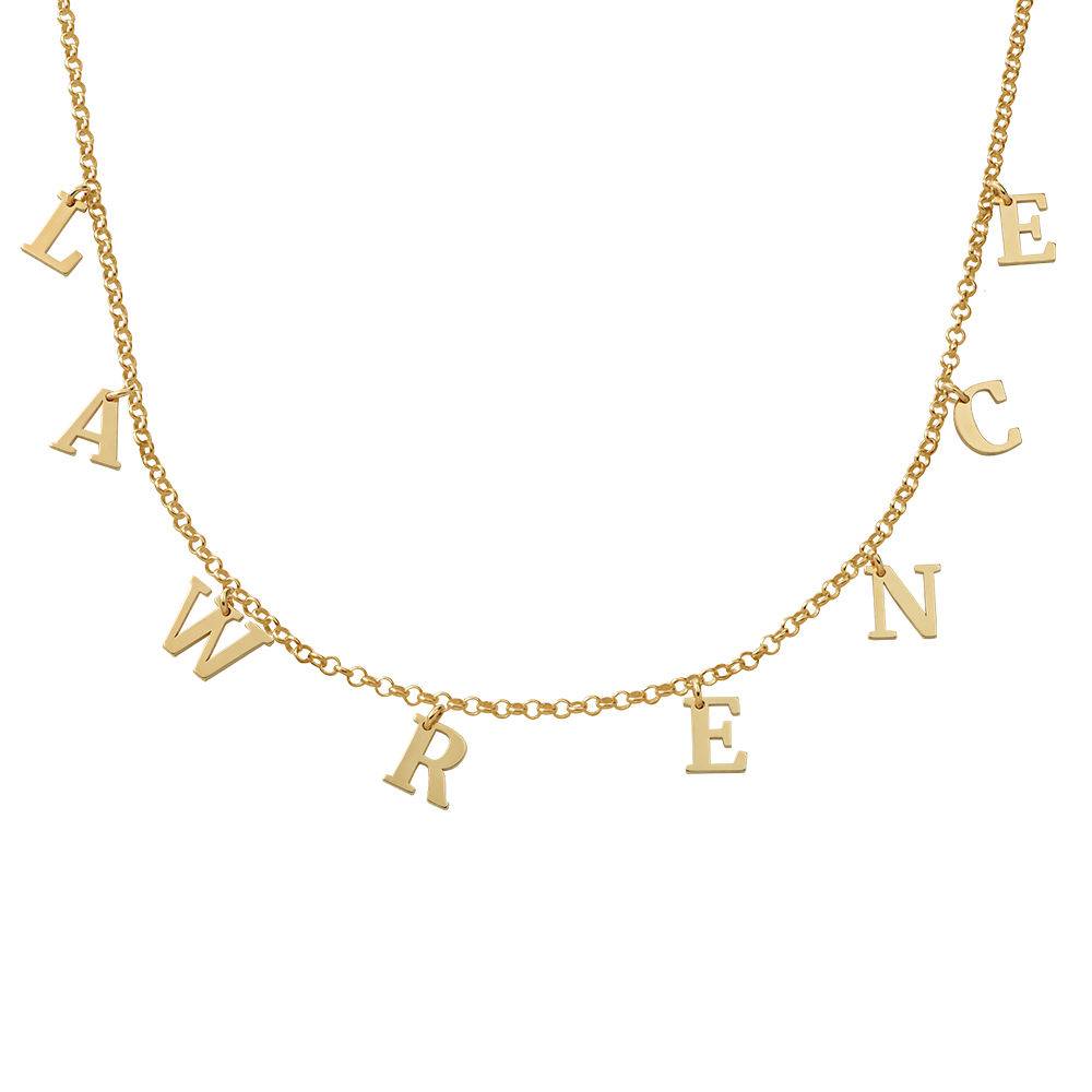Initial Choker Name Necklace in Gold Plating-3 product photo