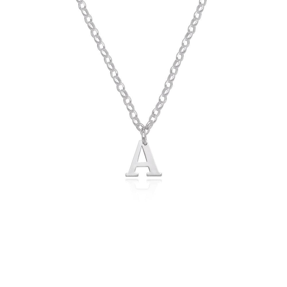Initial Choker Name Necklace in Silver-4 Initial Choker Name Necklace in Silver-4 product photo