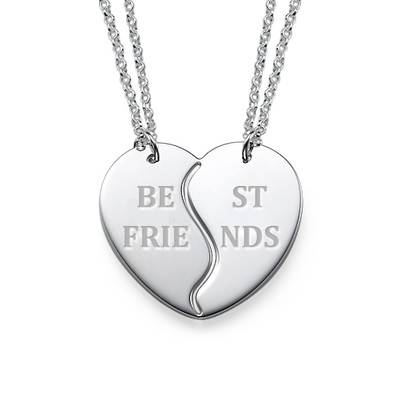 Personalised Best Friends Necklace Set in Sterling Silver-1 product photo