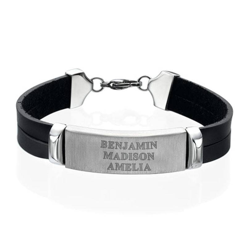 Personalised Leather Bracelet for Men-3 product photo