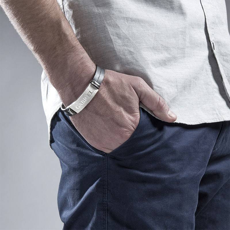 Personalised Leather Bracelet for Men-5 product photo