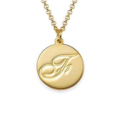 Script Initial Pendant Necklace in 18ct Gold Plating-1 product photo