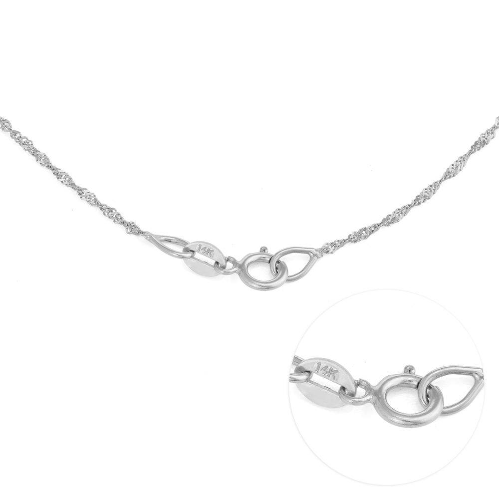Tiny Classic Name Necklace in 14ct Solid White Gold - Version-1 product photo