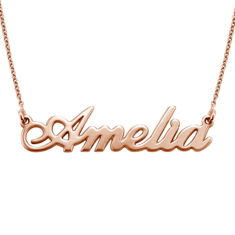 Hollywood Small Name Necklace in 18ct Rose Gold Plating-2 Hollywood Small Name Necklace in 18ct Rose Gold Plating-2 product photo