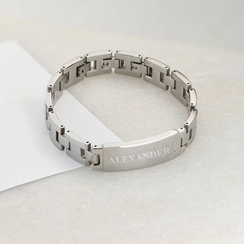 Men's Bracelet with Engraving in Stainless Steel-2 product photo