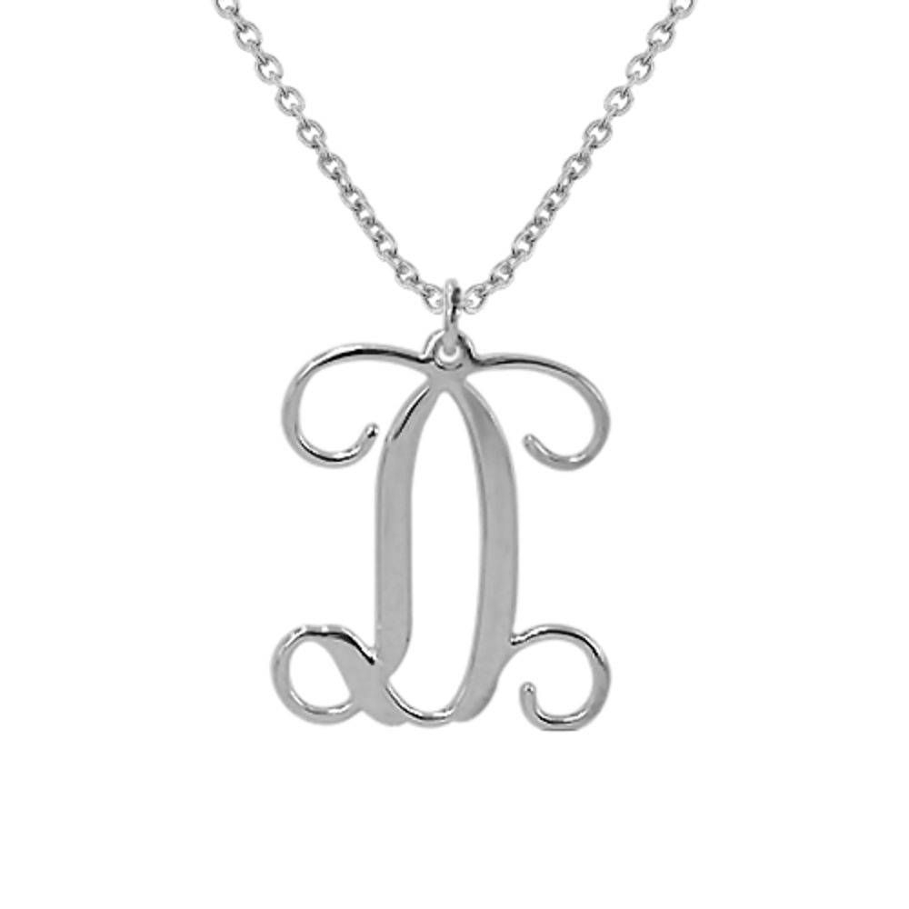 Monogram Initials Necklace in Sterling Silver-3 product photo