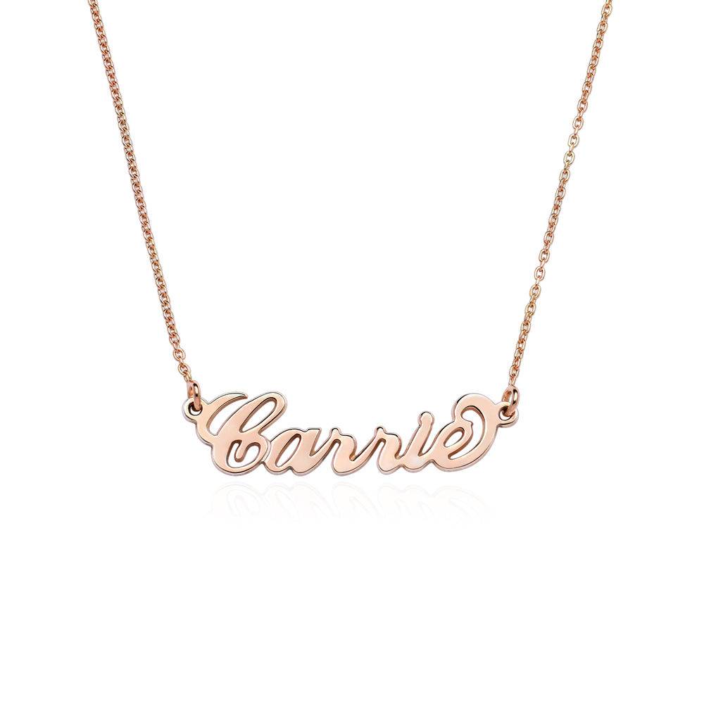 Small Carrie Name Necklace in 18ct Rose Gold Plating-1 Small Carrie Name Necklace in 18ct Rose Gold Plating-1 product photo
